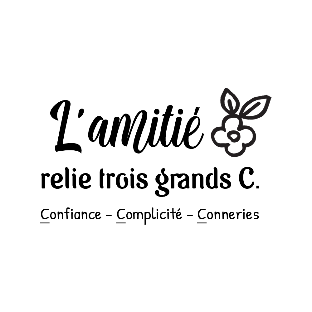 Verre gravé - L'amitié relie trois grands C.