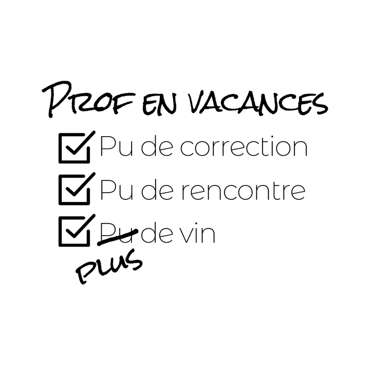 Verre gravé - Prof en vacances