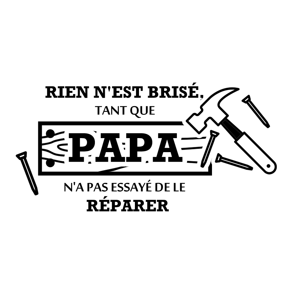 Verre gravé - Rien n'est brisé (Papa)