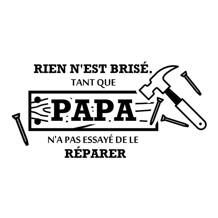 Verre gravé - Rien n'est brisé (Papa)