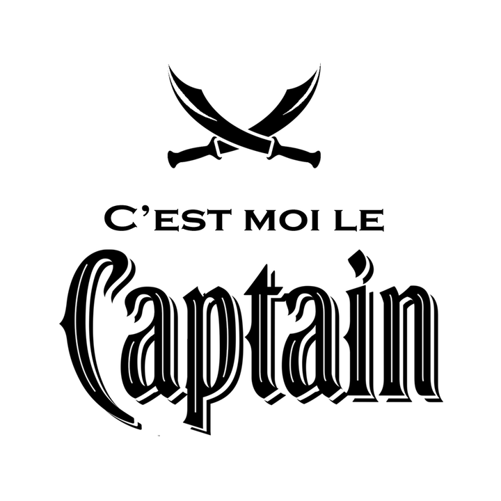 Verre gravé - C'est moi le Captain