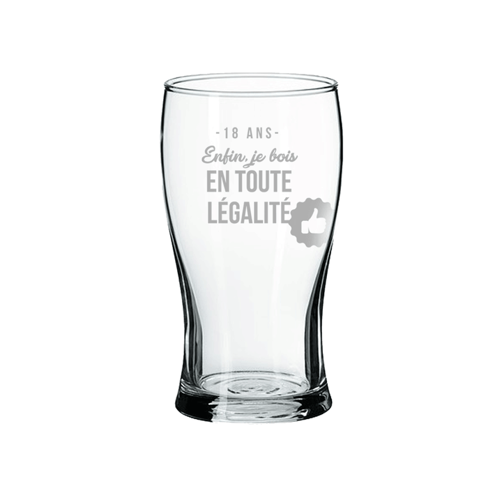 Verre gravé - Enfin je bois en toute légalité