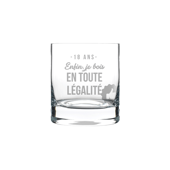 Verre gravé - Enfin je bois en toute légalité