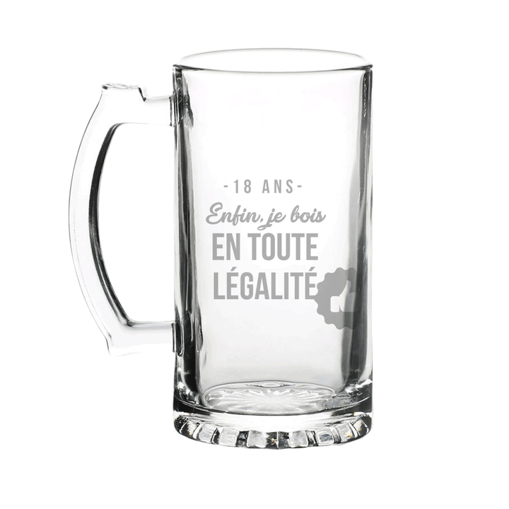 Verre gravé - Enfin je bois en toute légalité