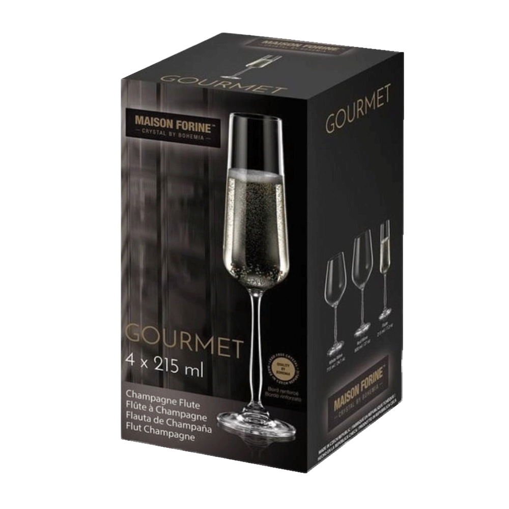 Verre à champagne 215 ml GOURMET - boite de 4