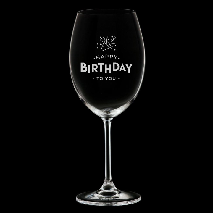 Verre gravé - Happy Birthday