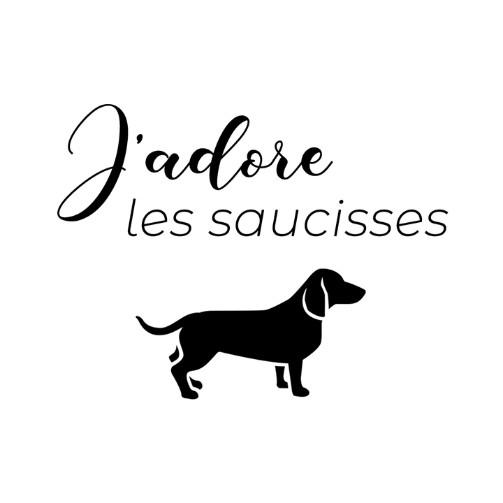 Verre gravé - J'adore les saucisses