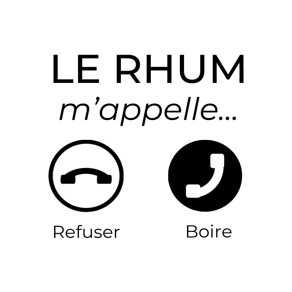 Verre gravé - Le rhum m'appelle