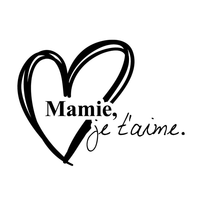 Verre gravé - Mamie je t'aime