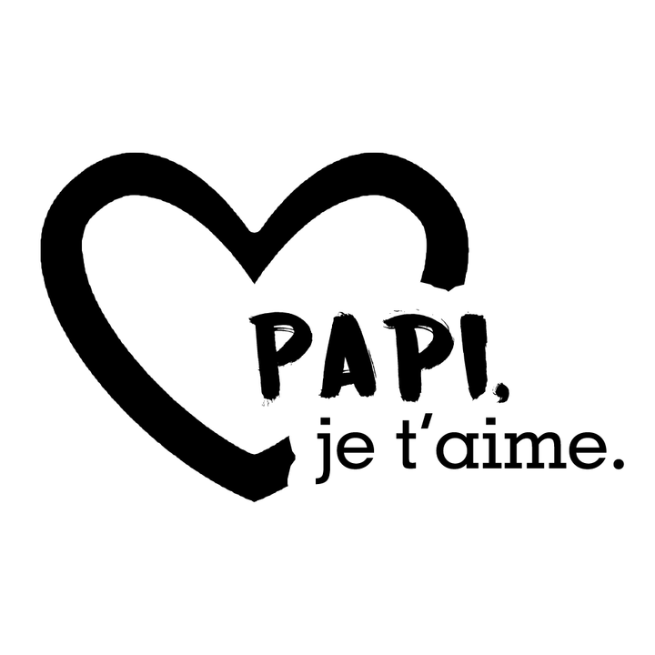 Verre gravé - Papi, je t'aime