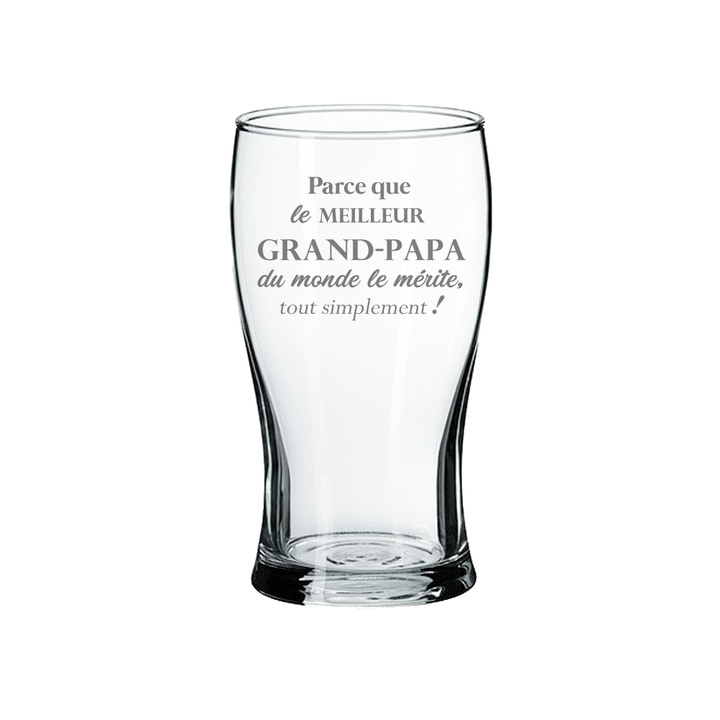 Verre gravé - Parce que le meilleur Grand-Papa