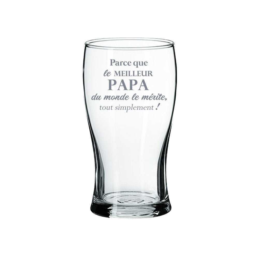 Verre gravé - Parce que le meilleur Papa