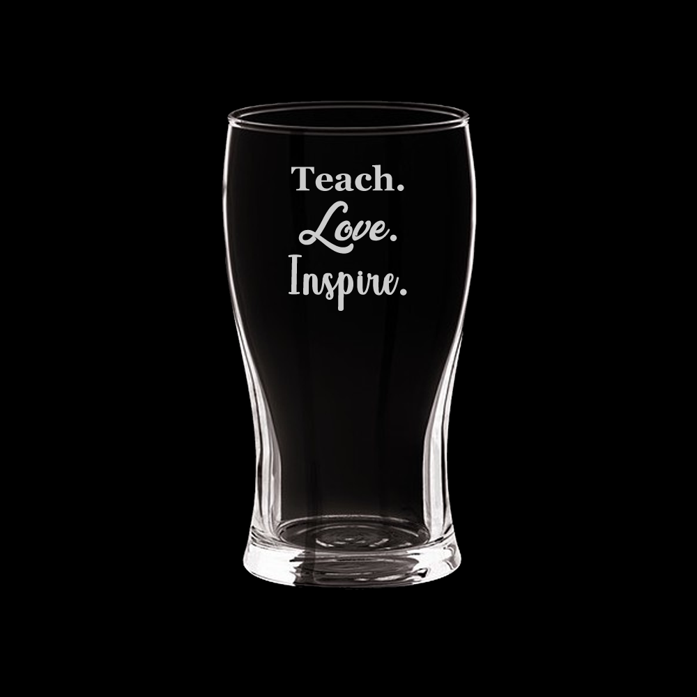 Verre gravé - Teach. Love. Inspire.