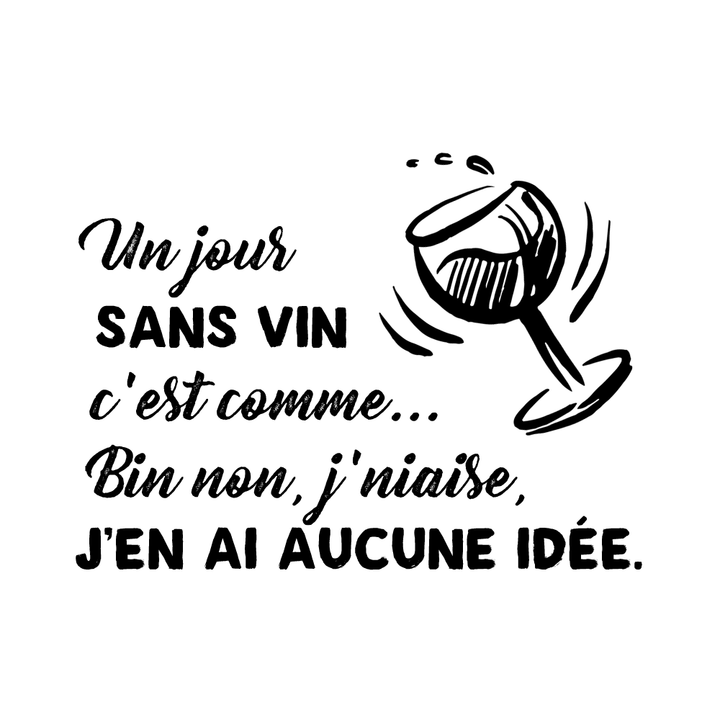 Verre gravé - Un jour sans vin