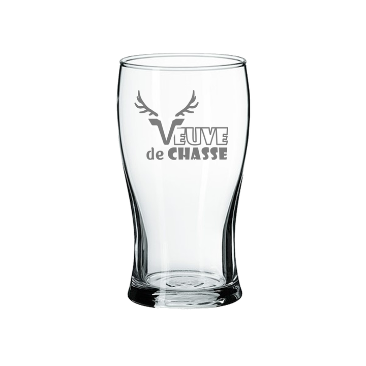 Verre gravé - Veuve de Chasse