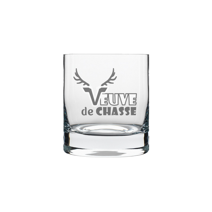 Verre gravé - Veuve de Chasse